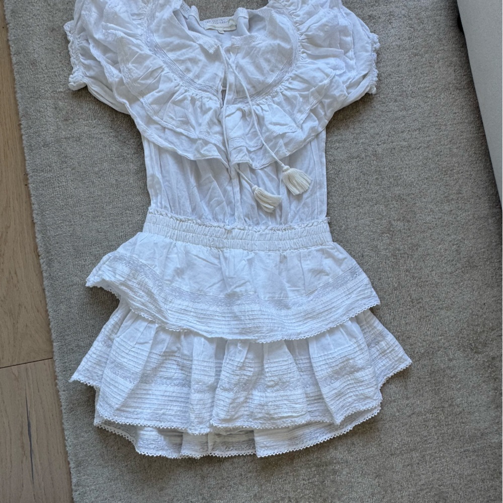 LoveShackFancy White Ruffled Kids Top